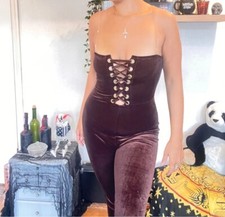 Brown velvet corset style