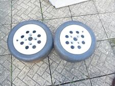 Ford Capri ?? Pair of  13 inch Pepper Pot Alloy Wheels & Slick Racing Tyres