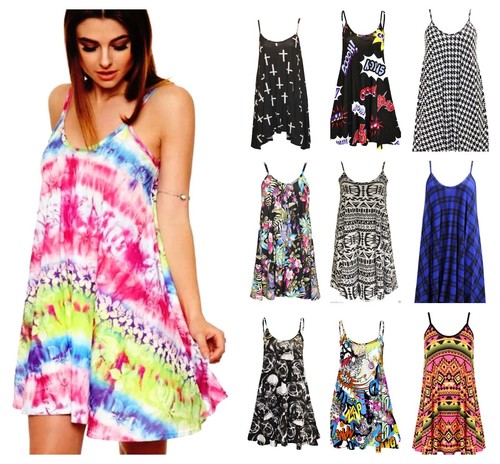 Womens printed strappy cami - strappy,