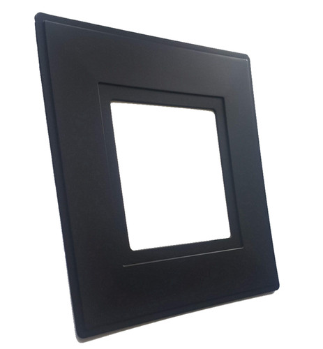Black single light switch - black,