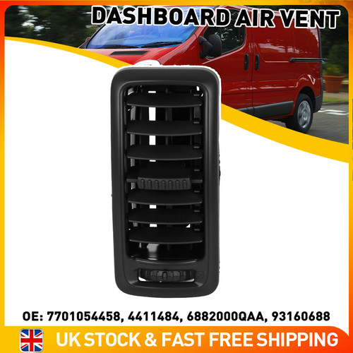 Black dashboard air vent - black,