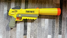 Fortnite Nerf SP-L Dart Foam Gun Shoot Elite Silencer Yellow Pistol VGC Blaster