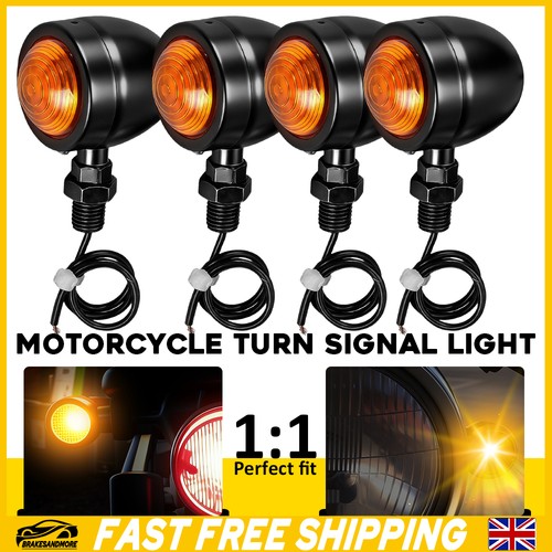 Black motorcycle turn - black,