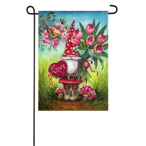 Valentine gnome garden suede - garden,