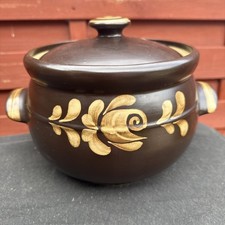 Vintage Denby BAKEWELL Lidded Casserole Pot Tureen Brown Cook Wear 7” Diameter