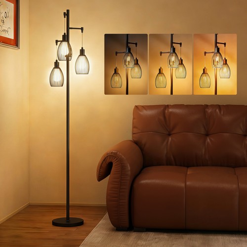 Homcom industrial light - homcom, 3-light