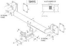 Towtrust Fixed Flange Automotive Steel Towbar For BMW X5 SUV 2007 To 2013