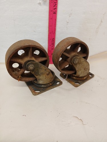 Pair antique cast iron - pair,