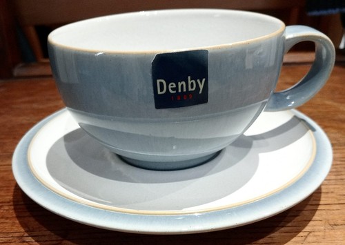 Denby blue jetty cup - &, saucer