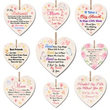 Wooden Heart Plaque Wall Signs