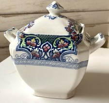 Tokio JHW & Sons Sugar Bowl Semi Porcelain Hanley England Vtg Treasure Box