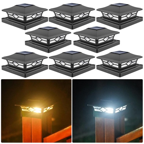8pcs solar post cap lights - cap,