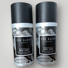 Ted Baker Body Spray 150ml X2 - Graphite Black - Brand New