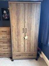 Wardrobe, 6 Drawer Tall Boy, Desk & Beside Table Bedroom Furniture Set