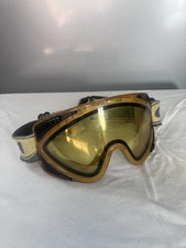 Vintage Carrera Ski Goggles Yellow Gray Made In Italy No Case
