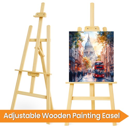 Wooden tripod easel stand - tripod,