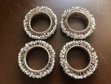 Beaded Napkin Rings Set of 4