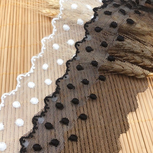Mesh lace ribbon polka - ribbon,