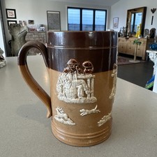 Vintage English Royal Doulton Lambeth Stoneware Pub Hunting Scene Beer Mug Early