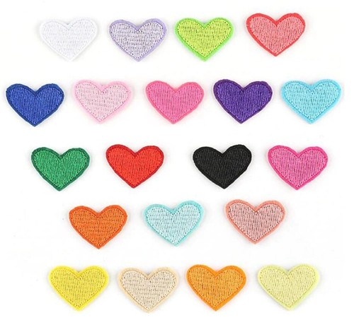 Heart motif embroidered hearts - heart,