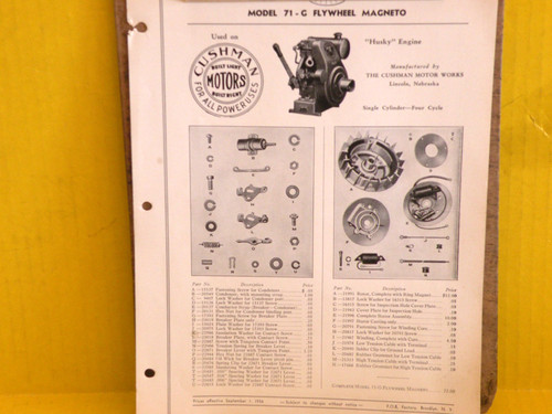 Eisemann flywheel magneto g - flywheel, 71-g