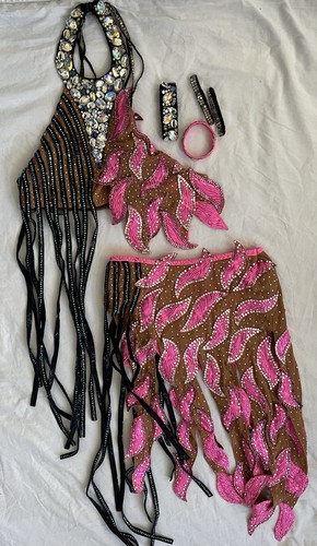 Pink black dance costume - dance, 2
