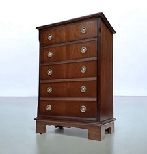 MAHOGANY CHEST OF 5 DRAWERS VINTAGE ANTIQUE GEORGIAN REGENCY STYLE
