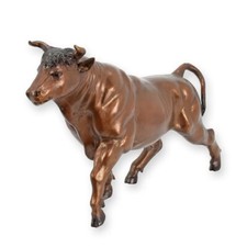 9934772-ds Bronze Sculpture Bull 25x9x38cm Vintage 2,1kg