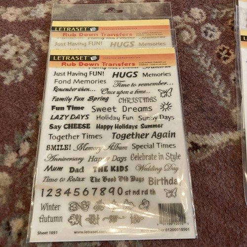 Letraset rub diwn sayings - rub,