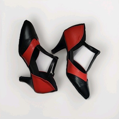 Latin dance shoes red black - latin,
