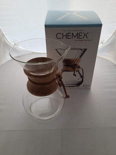 Chemex cup wood neck - neck, glass