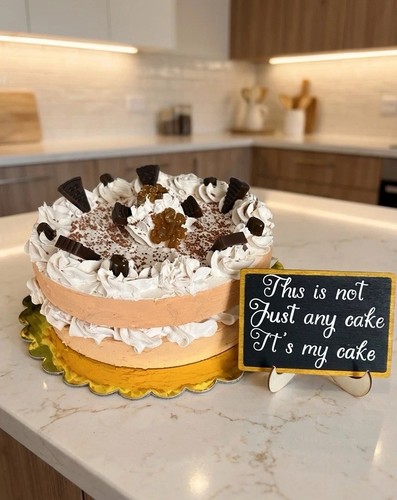 Fake artificial coffee cake - coffee,