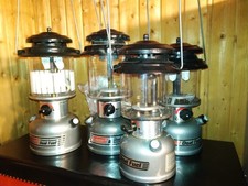  COLEMAN  POWERHOUSE DUAL FUEL LANTERN LAMPS X  FOUR UNITS.