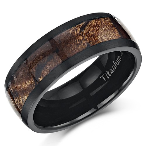 Black titanium wedding - titanium,
