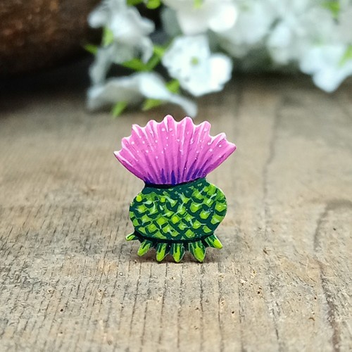 Scottish thistle pin handmade - scottish,
