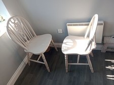 One Large & One Smaller Quality Wheel Back Oak Carver  Chairs valued at £70 each