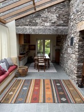 Kilim Rug Striped Wool Cotton