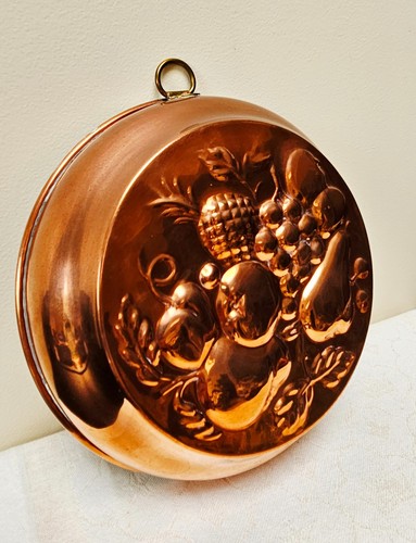 Vintage swedish copper fruit - vintage,