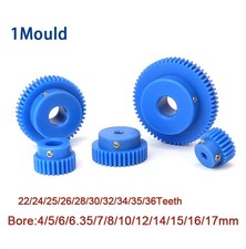 1Mould 22-36T Nylon Pinion Gears For RC Motor Bore4-17mm Blue