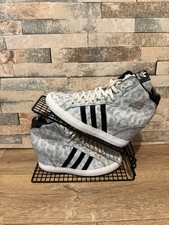 Adidas Basket Profi Women Uk 5 Snake Skin Hidden Wedge Shoe White Metallic