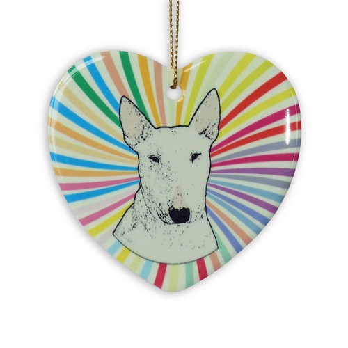Bull terrier heart - ornament,