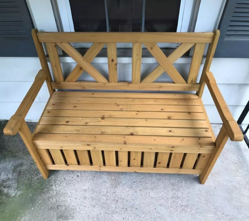 Wooden garden bench large - garden,