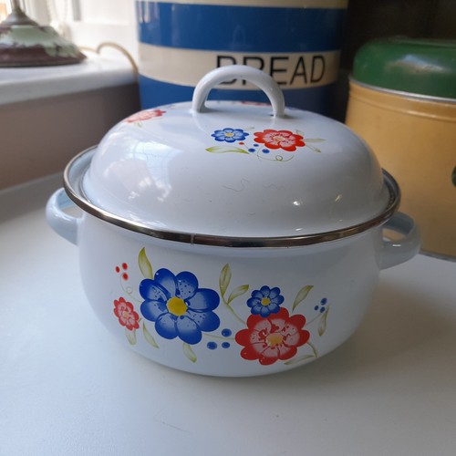 Vintage floral enamelware - floral,