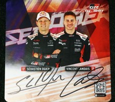 Sebastien Ogier signed rally postcard Toyota Yaris Rally1