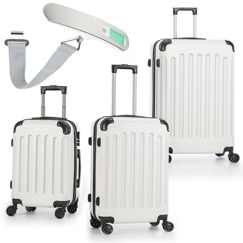 Piece white abs - white, suitcase