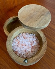 Zara Home Acacia Wood SALT Cellar Chef Salt/Pepper Storage Contemporary Design