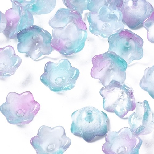Glass beads flower bell - glass,