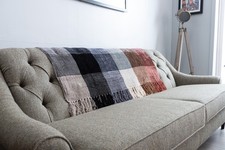 Brand New Tetrad Chenille Sofa Throw Blanket with Tassels