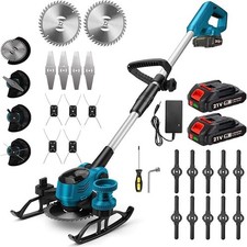Cordless Garden Strimmer Powerful 10000RPM Lightweight 15 x Cutting Line 500W