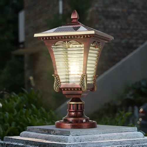Solar led yard pillar light - led,